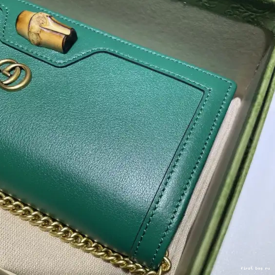 First bag ru bamboo with chain Gucci wallet Diana 0528